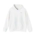 Minimalist White Hoodie with Subtle Script Back Print - 'French Riviera' Design